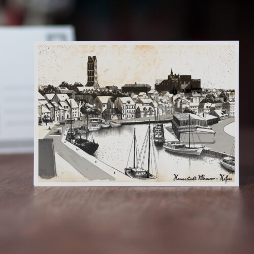 Postkarte Wismar PW001: Alter Hafen