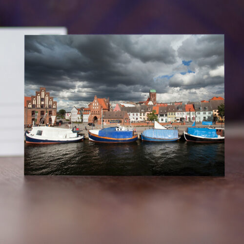 Postkarte Wismar W037: Alter Hafen und Lohberg