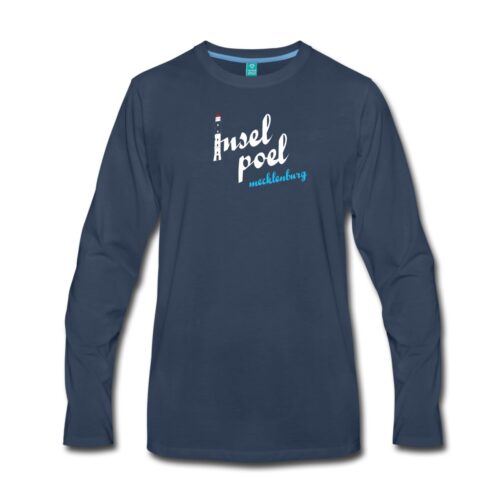 Langarmshirt "Insel Poel Mecklenburg" mit Leuchtturm von Timmendorf Strand - von Georg Hundt