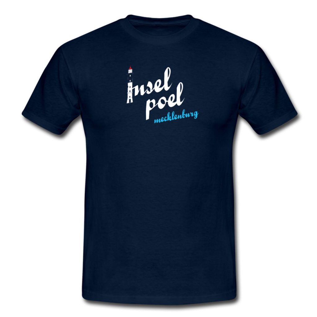 T-Shirt "Insel Poel Mecklenburg" mit Leuchtturm von Timmendorf Strand - von Georg Hundt