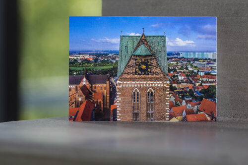 Postkarte Wismar W061: Spitze St. Marienkirchturm