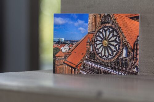 Postkarte Wismar W059: Südgiebel Kirche St. Nikolai