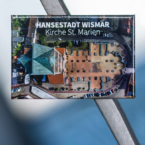 Magnet Hansestadt Wismar W053: Kirche St. Marien: Turm und Grundmauern des Schiffs.