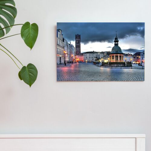Wandbild Wismar Marktplatz W011 (20 x 30 cm, C-Print)