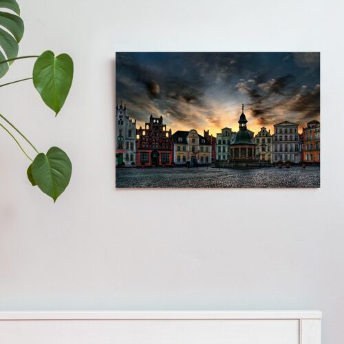 Wandbild Wismar Marktplatz W034 (20 x 30 cm, C-Print)