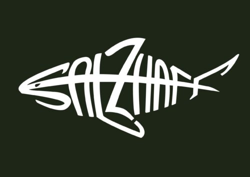 Konturaufkleber Typofisch "Salzhaff"