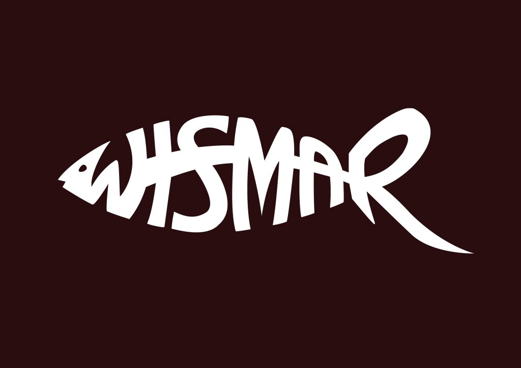 Konturaufkleber Typofisch "Wismar"