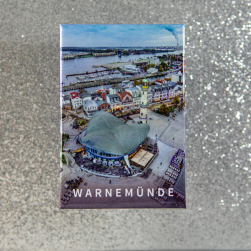 Magnet Rostock R11-M: Warnemünde Leuchtturm Teepott (hoch)