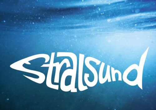 Konturaufkleber Typofisch "Stralsund"