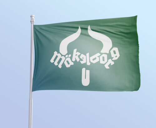 Fahne / Flagge Mäkelburg (Illustration mit Zunge)
