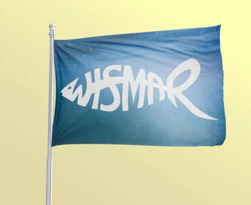 Fahne / Flagge Typofisch WISMAR