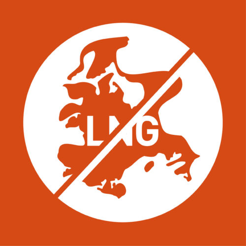 LNG: Kein LNG-Terminal vor Rügen. Aufkleber fürs Auto. Leider Nicht Geil.
