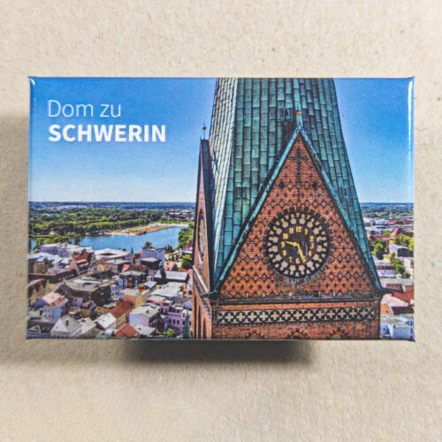 Kühlschrankmagnet von der Landeshauptstadt Schwerin S006-M: Dom St. Maria und St. Johannes: Turm